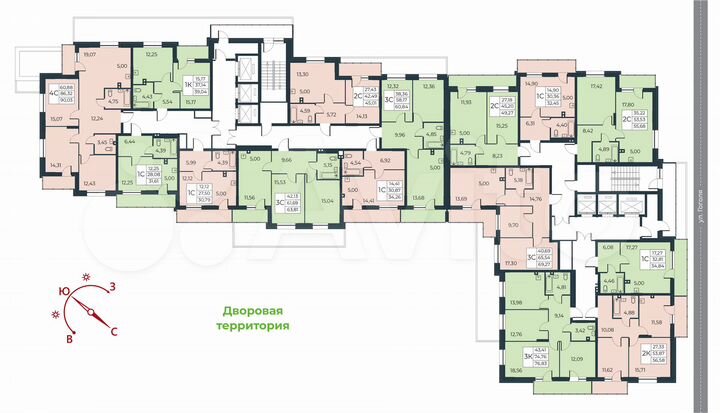 4-к. квартира, 90 м², 14/25 эт.