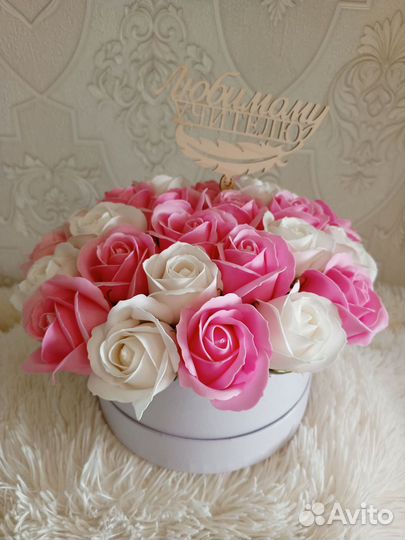 Букет из мыльных роз