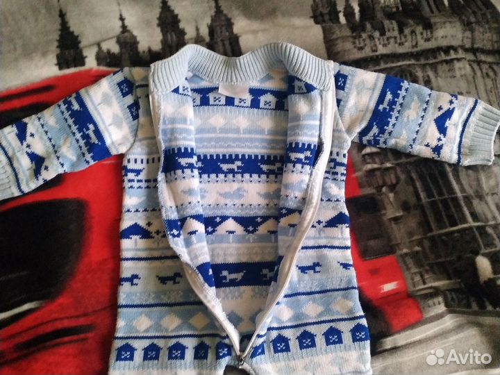 Комбинезон трикотажный 80 на молнии