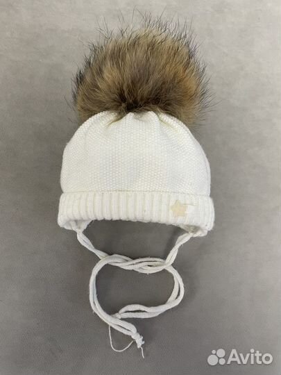 Зимняя шапка для новорожденного