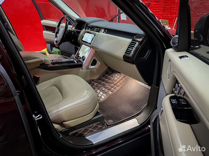 Кожаные 3D коврики в салон авто