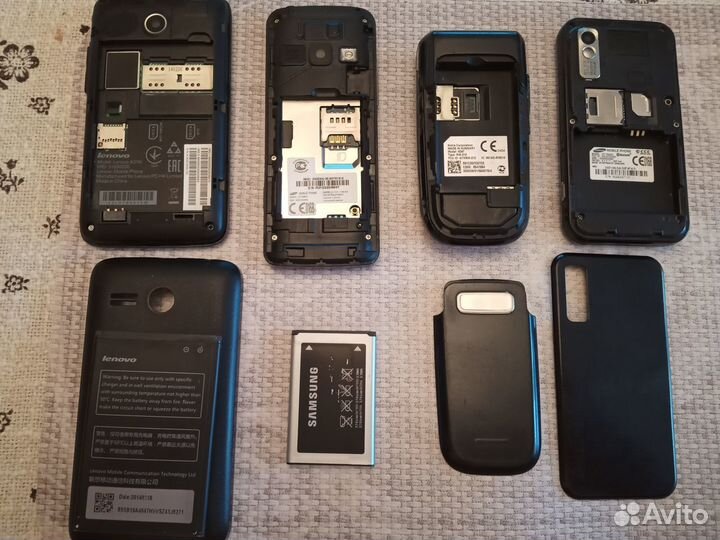 Телефоны, наушники, зарядные устройства, батареи