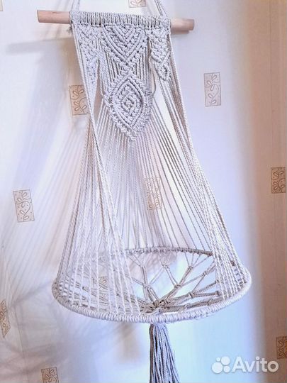 Лежанка для кошек макраме