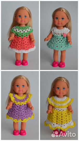 Вязаная одежда для маленьких кукол