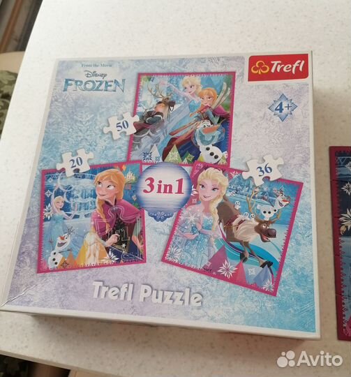 Пазл 4+ Холодное сердце 3 шт