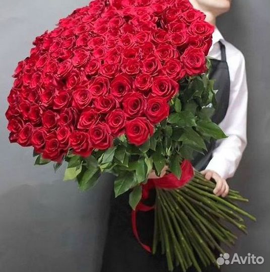 Розы высокие Доставка цветов