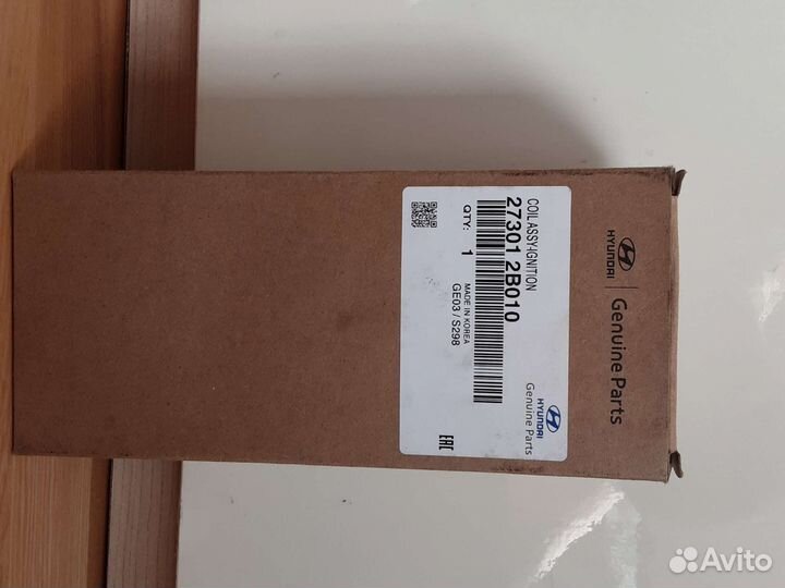 Катушка зажигания hyundai Solaris/kiо 27301-2B010