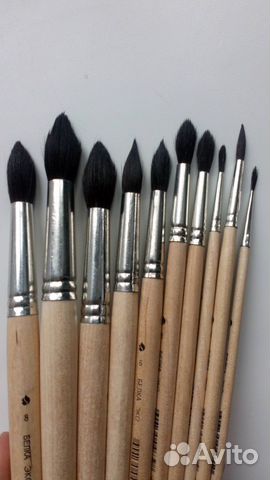 Кисти художественные синтетика Белка 10 шт новые