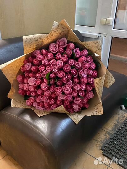 101роза Малиновая 60 см