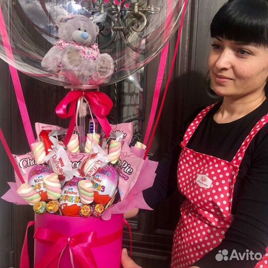 Сладкий подарок с шаром Bubble