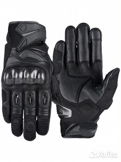 Мотоперчатки комбинированные кожа/текстиль