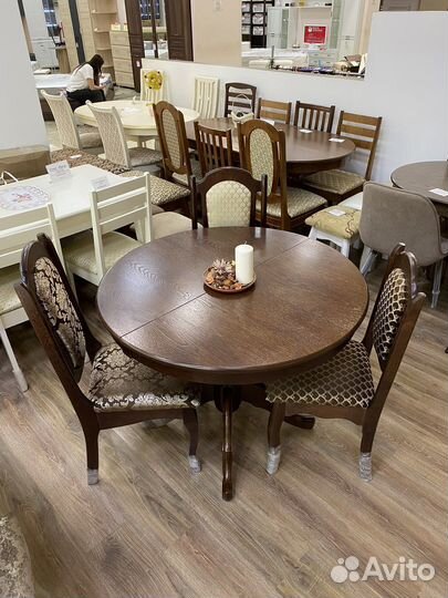 Стол массив круглый 