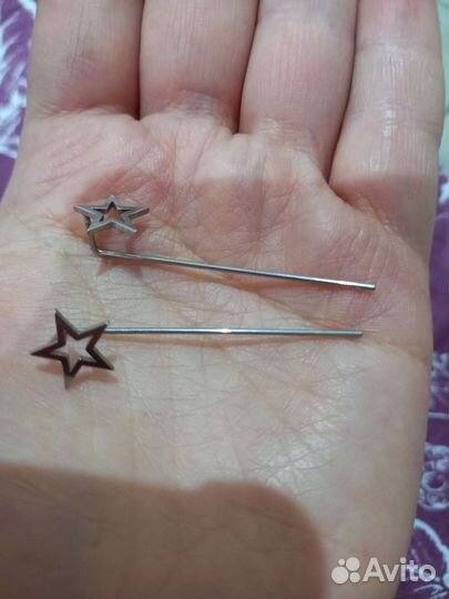 Серьги из медицинской стали