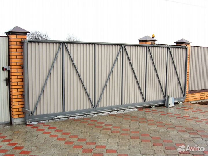 Откатные ворота под ключ с установкой