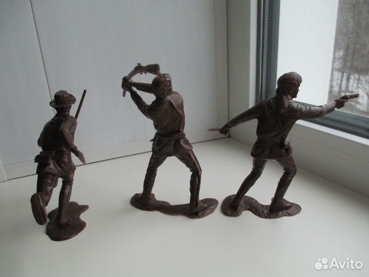 Солдатики СССР Зверобои Траперы Дзи 6 Штук Клейма