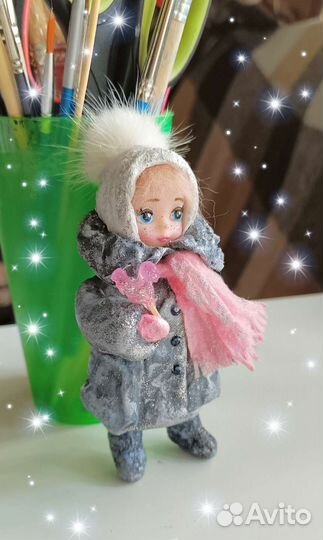 Ватные елочные игрушки