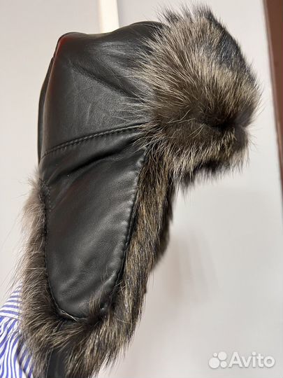 Шапка-ушанка мужская, кепка кожаная, ремень, шарф