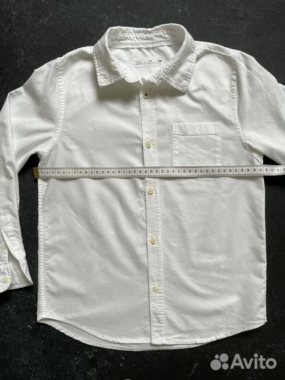 Рубашка школьная белая zara р-р 134