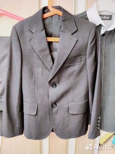 Школьный пиджак и рубашка Gulliver 122-128