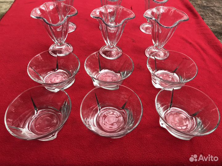 Креманк фужер по 6шт стекл СССР за все