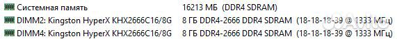 Kingston Fury DDR4 16gb