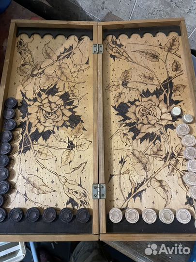 Нарды ручной работы дерево б/у