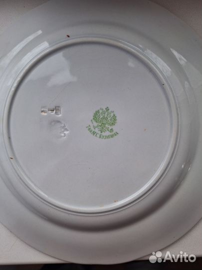 Старинные тарелки ф. Кузнецов 3 шт