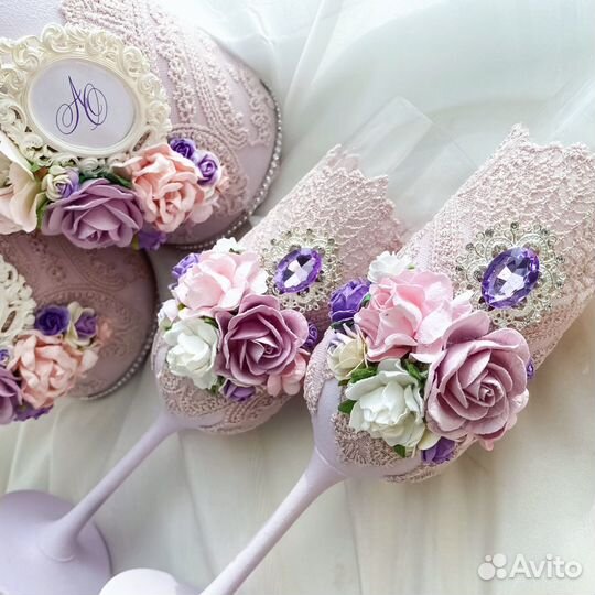 Свадебные бокалы, свечи Семейный очаг, казна / сун