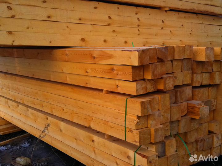 Строганный брус камерная сушка 90х90х6000мм, сосна