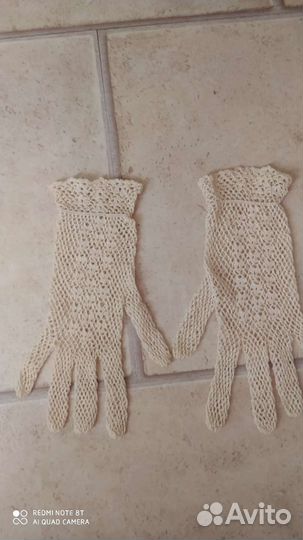 Перчатки женские кружево винтаж