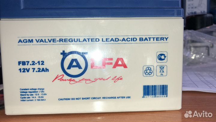 Аккумулятор alfa Battery FB7,2-12 (12V / 7.2Ah)
