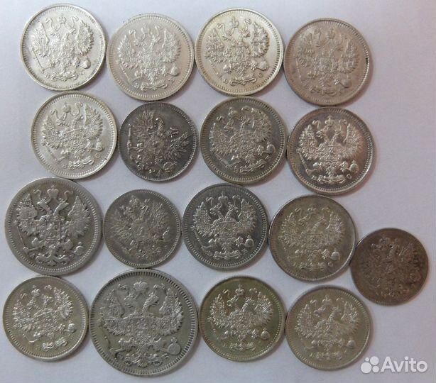 Монеты. Серебряные Николая 2