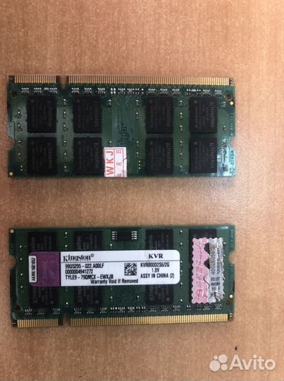 Оперативная Кингстон ddr2 2gb 800mhz 667mhz пара