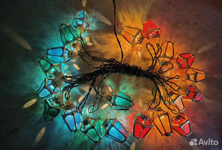 Советская гирлянда Фонарики Радуга 1 СССР