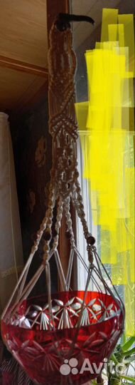 Подвес для цветов. Макраме