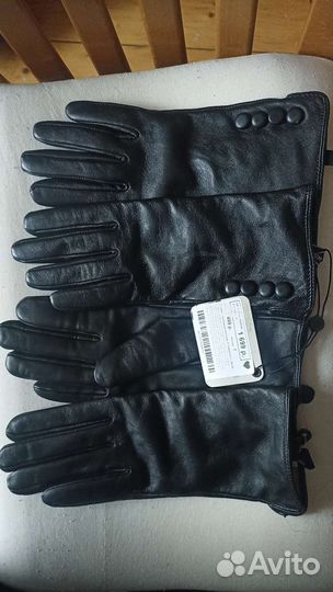 Перчатки кожаные утеплённые