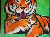 Картина на холсте "Тигр в спокойствии"