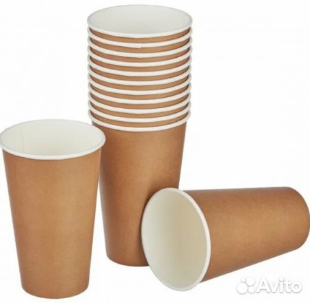 Стакан бумажный 400мл д/гор Крафт
