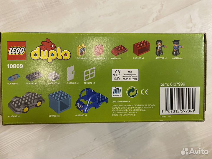 Lego duplo Town Полицейский патруль (10809)