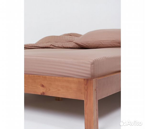 Простыня GoodNight Pure Страйп-сатин 160*200*35, м