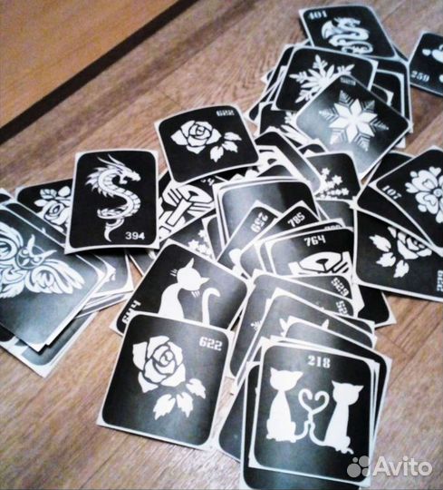 Трафареты для блеск тату, бикини, шугаринга