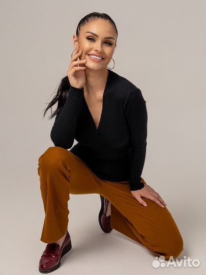 Лонглив женский, кофта черная