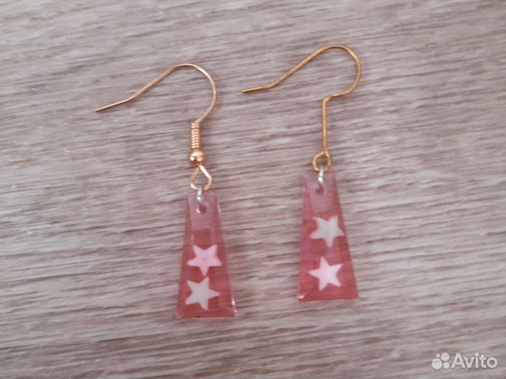 Серьги из эпоксидной смолы
