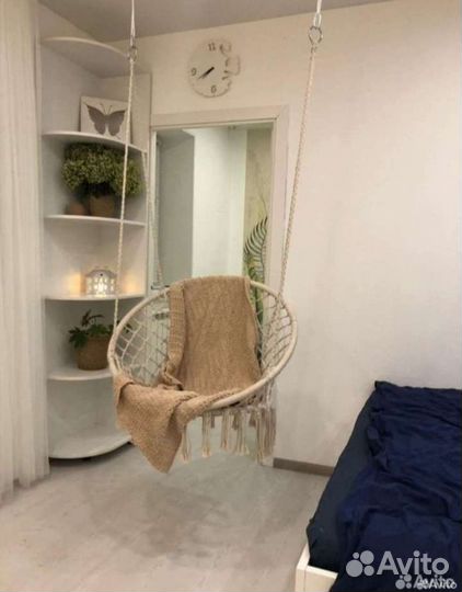 Подвесные качели гнездо с подушкой