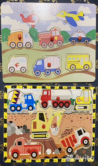 Деревянные пазлы пакетом