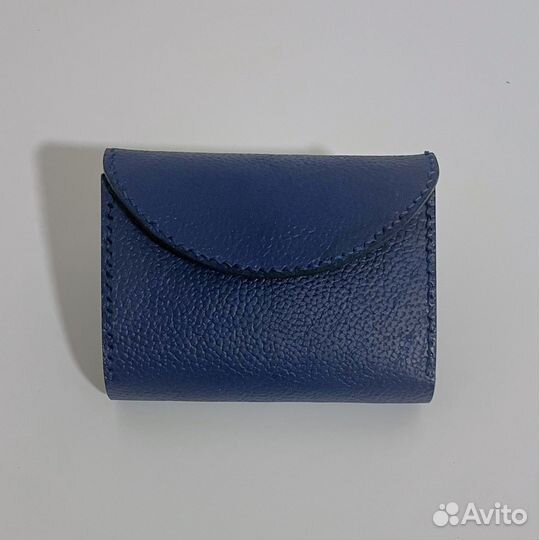 Кошелек женский натуральная кожа синий