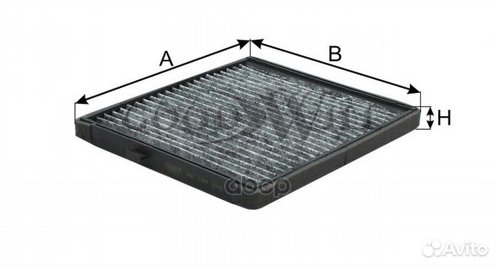 Фильтр салона chevrolet aveo 02- угольный AG 19