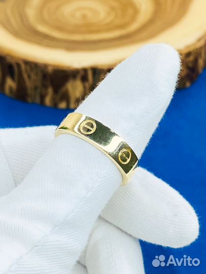 Кольцо cartier лимонное золото