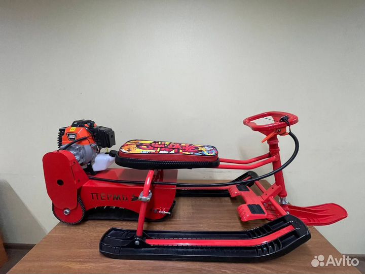 Мотоснегокат в сборе