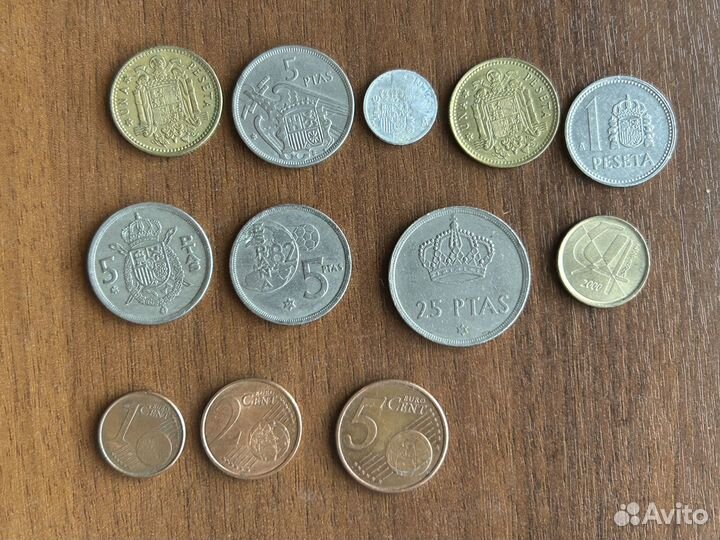 Европа 2- Монеты Испании,Франции,Англии